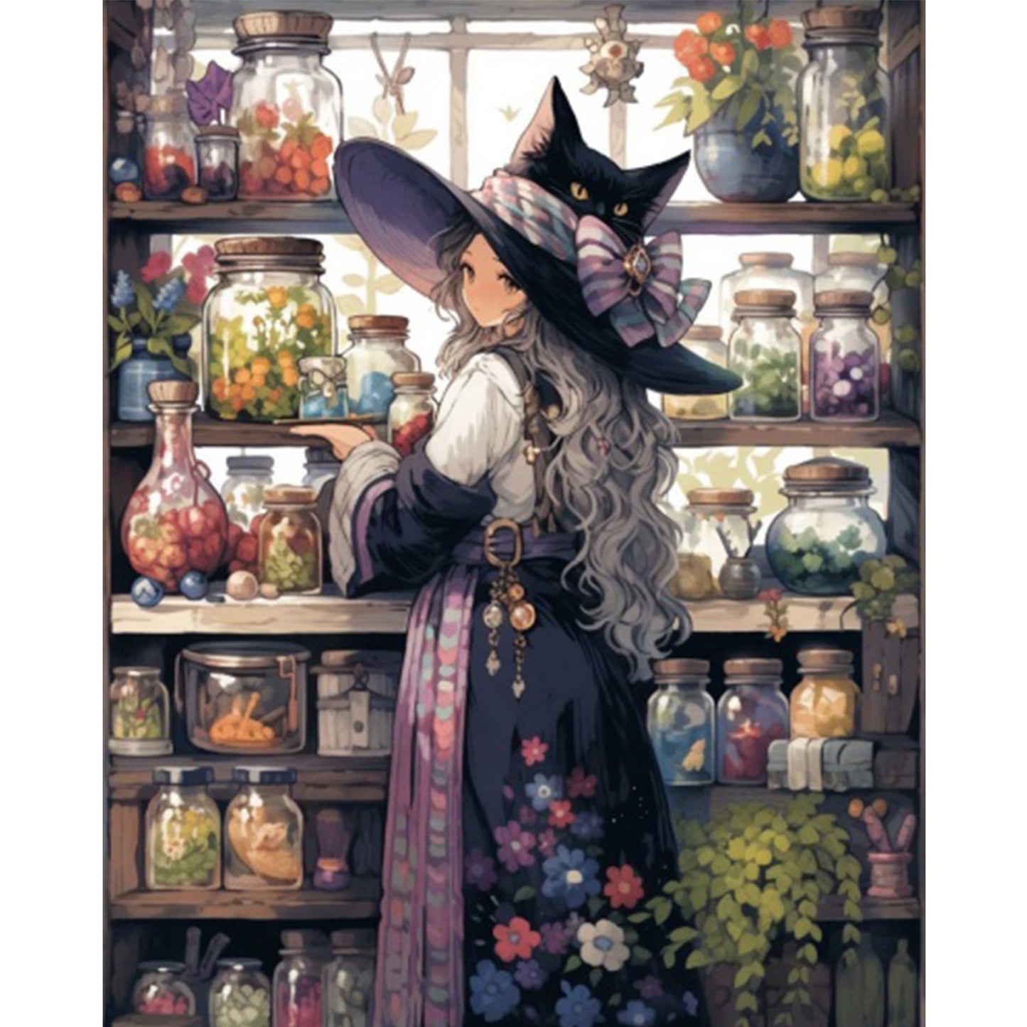 Magic Witch - Full Square Drill Diamond Painting 40*50CM