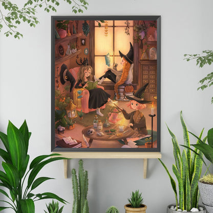 Magic Witch - Full Square Drill Diamond Painting 40*50CM