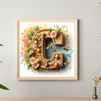 The Letter C For Bees - Full Round Drill Diamond Painting 30*30CM