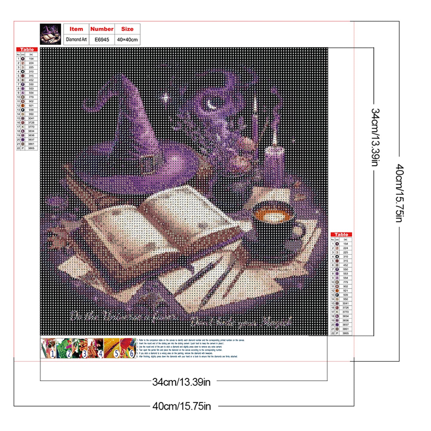 Magic Witch - Full Round Drill Diamond Painting 40*40CM