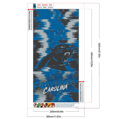 Carolina Panthers - Full Round Drill Diamond Painting 30*55CM