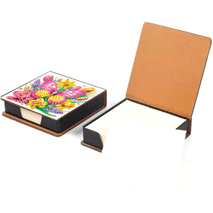 5D DIY PU Diamond Art Note Box with 160 Sheets Paper Mosaic Kit (Butterfly)
