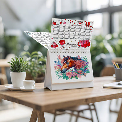 5D/DIY Diamond Painting Calendar Kit Partial Drill Diamond Art Paper Calendar