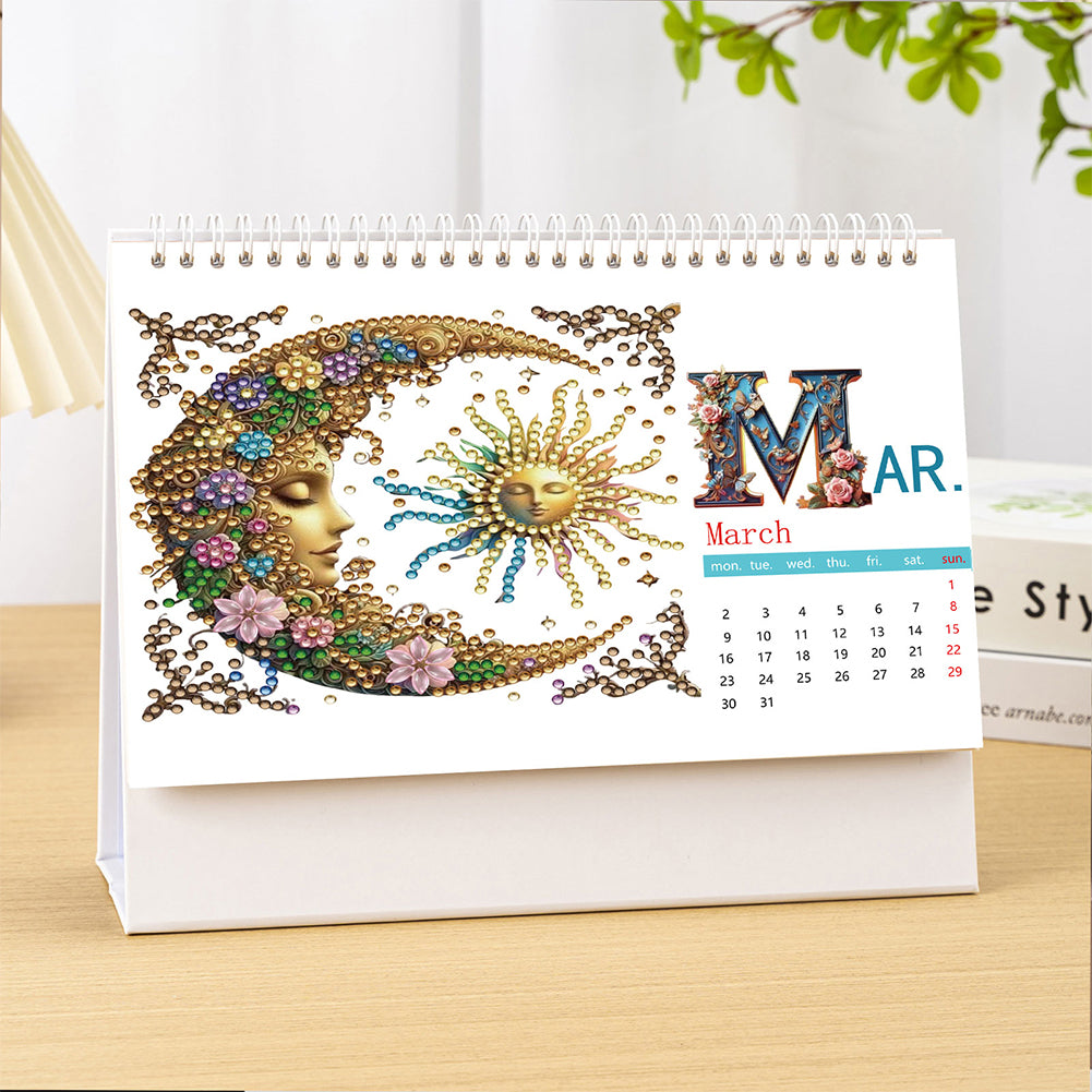 5D/DIY Diamond Painting Calendar Kit Partial Drill Diamond Art Paper Calendar