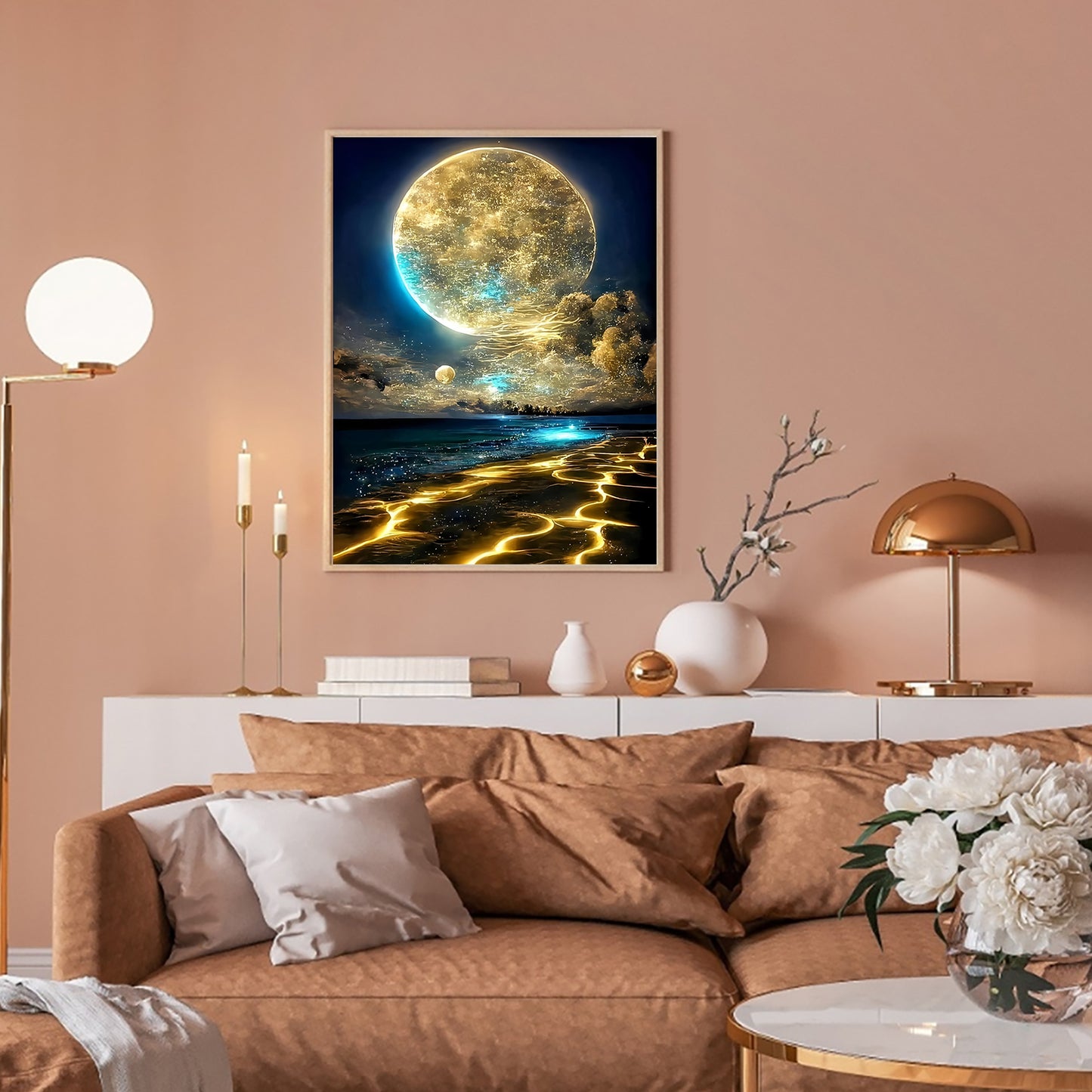 Moonlit Lake - Full Round Drill Diamond Painting 30*40CM