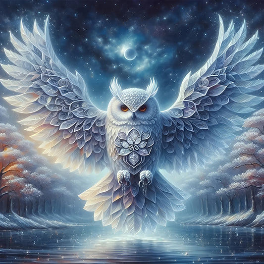 Owl - Full Round Drill Diamond Painting 30*30CM