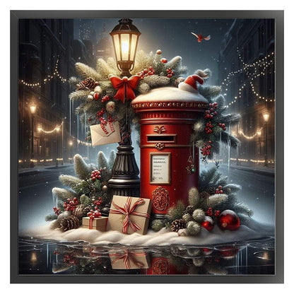 Christmas Mailbox - 11CT Stamped Cross Stitch 45*45CM