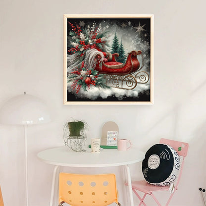 Sleigh - 11CT Stamped Cross Stitch 45*45CM