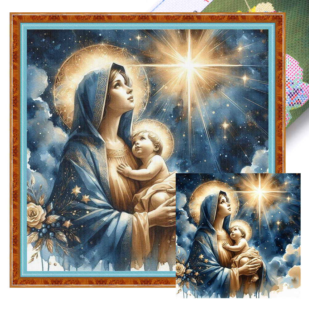Virgin Mary - 11CT Stamped Cross Stitch 40*40CM