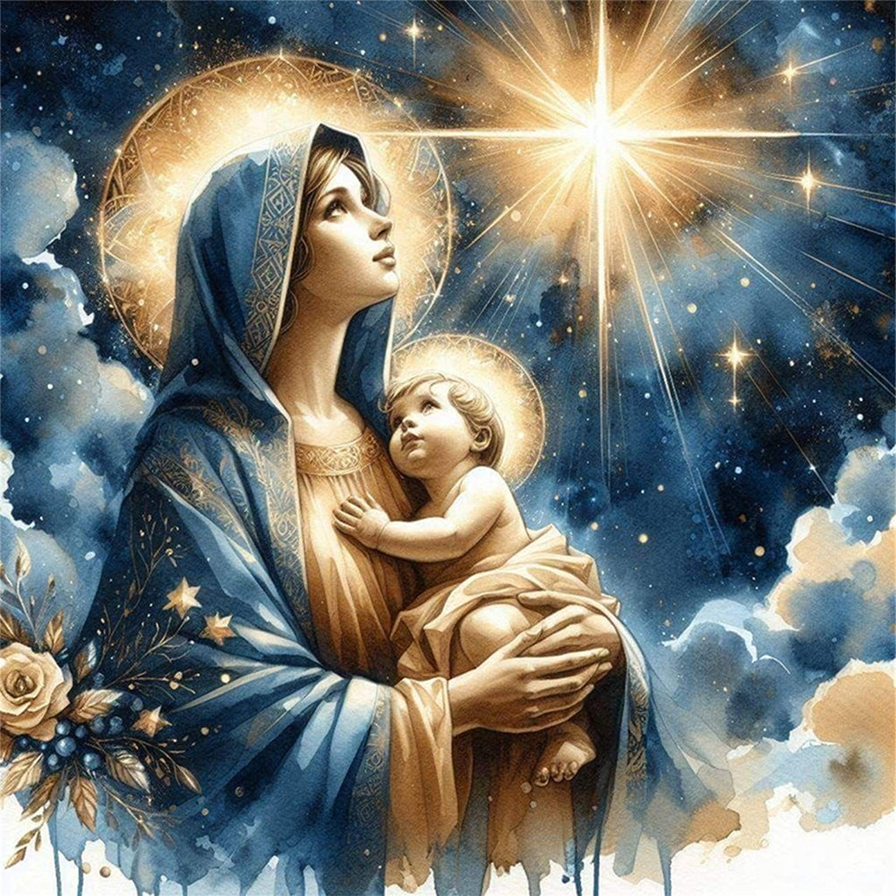 Virgin Mary - 11CT Stamped Cross Stitch 40*40CM