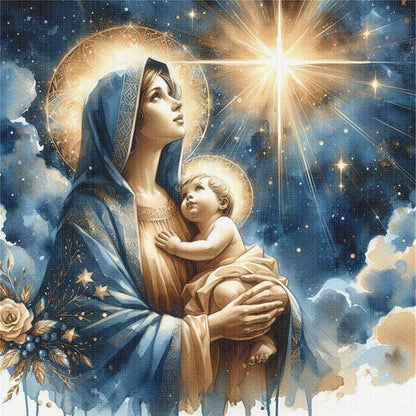 Virgin Mary - 11CT Stamped Cross Stitch 40*40CM