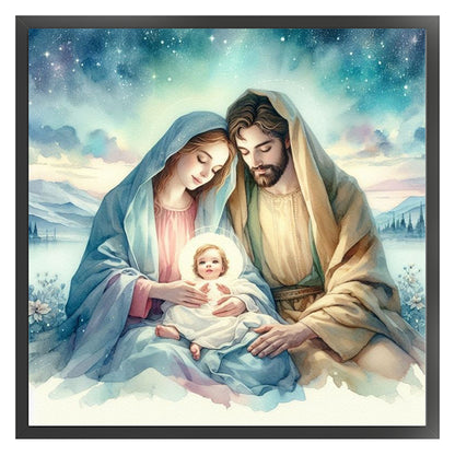 Virgin Mary And Jesus - 11CT Stamped Cross Stitch 40*40CM