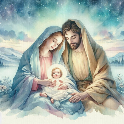 Virgin Mary And Jesus - 11CT Stamped Cross Stitch 40*40CM