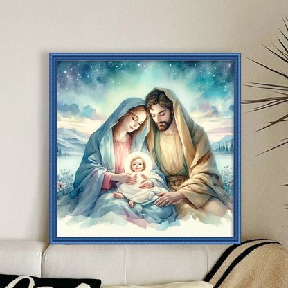 Virgin Mary And Jesus - 11CT Stamped Cross Stitch 40*40CM