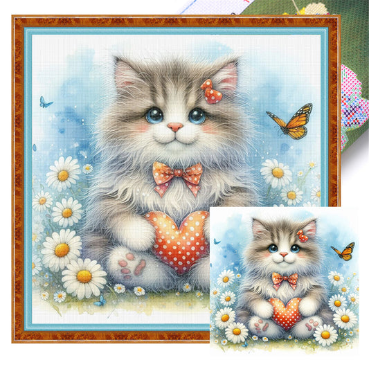 Daisy Flowers - 11CT Stamped Cross Stitch 40*40CM