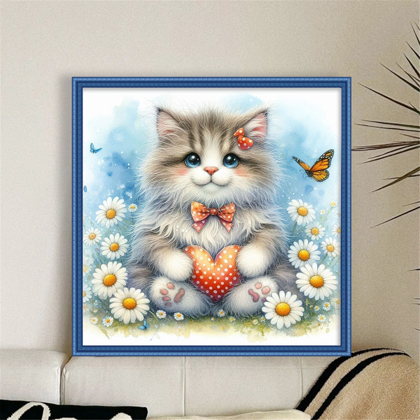 Daisy Flowers - 11CT Stamped Cross Stitch 40*40CM