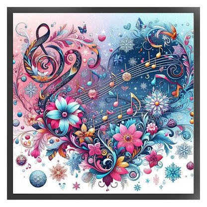 Heart-Shaped Flowers - 11CT Stamped Cross Stitch 40*40CM