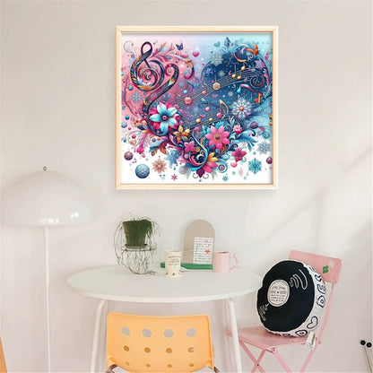 Heart-Shaped Flowers - 11CT Stamped Cross Stitch 40*40CM
