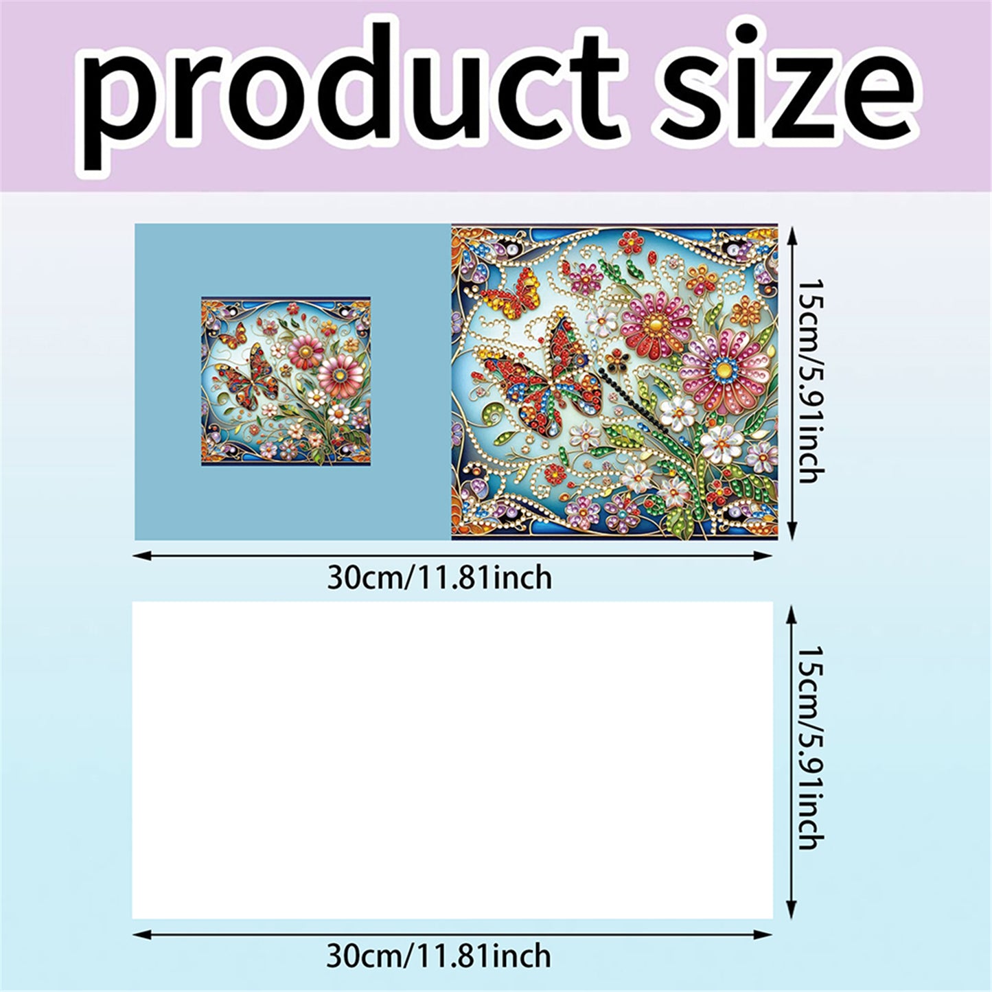 6pcs DIY Butterfly Bee Diamond Art Greeting Cards for Festivals and Celebrations