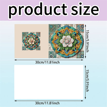 6pcs DIY Mandala Diamond Art Greeting Cards for Festivals and Celebrations