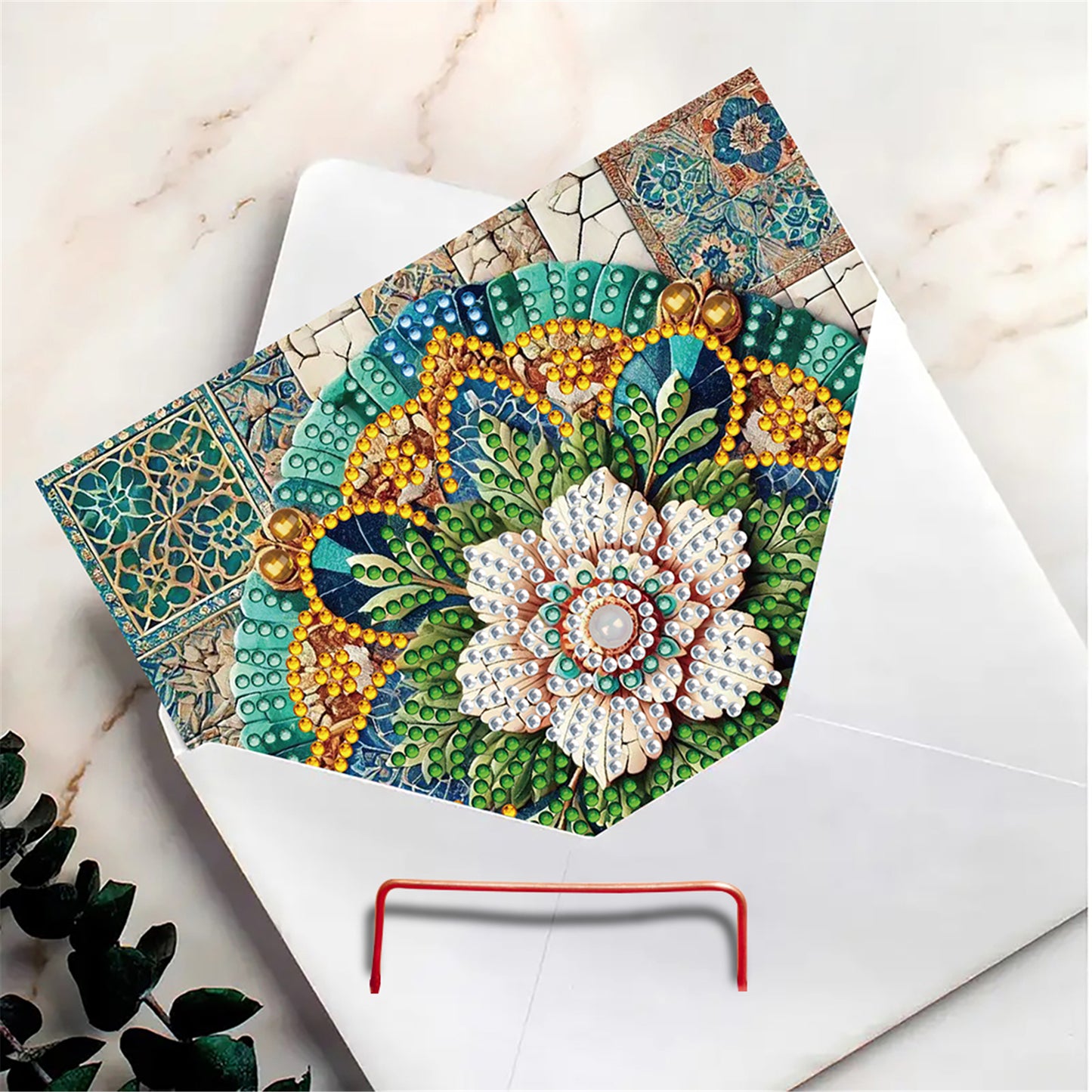 6pcs DIY Mandala Diamond Art Greeting Cards for Festivals and Celebrations
