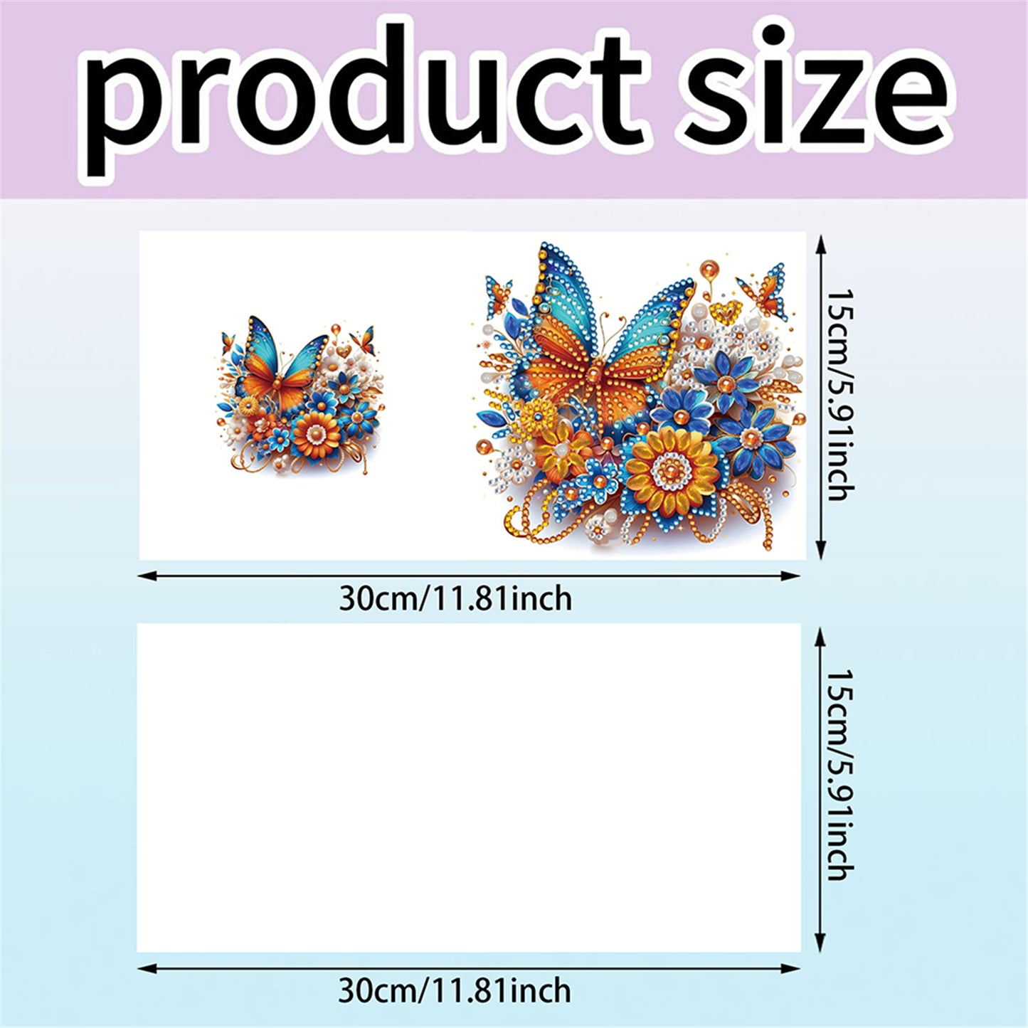 6pcs DIY Butterfly Diamond Art Greeting Cards for Festivals and Celebrations
