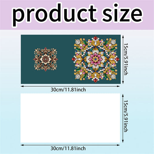 6pcs DIY Flower Pattern Diamond Art Greeting Cards for Festivals and Celebration