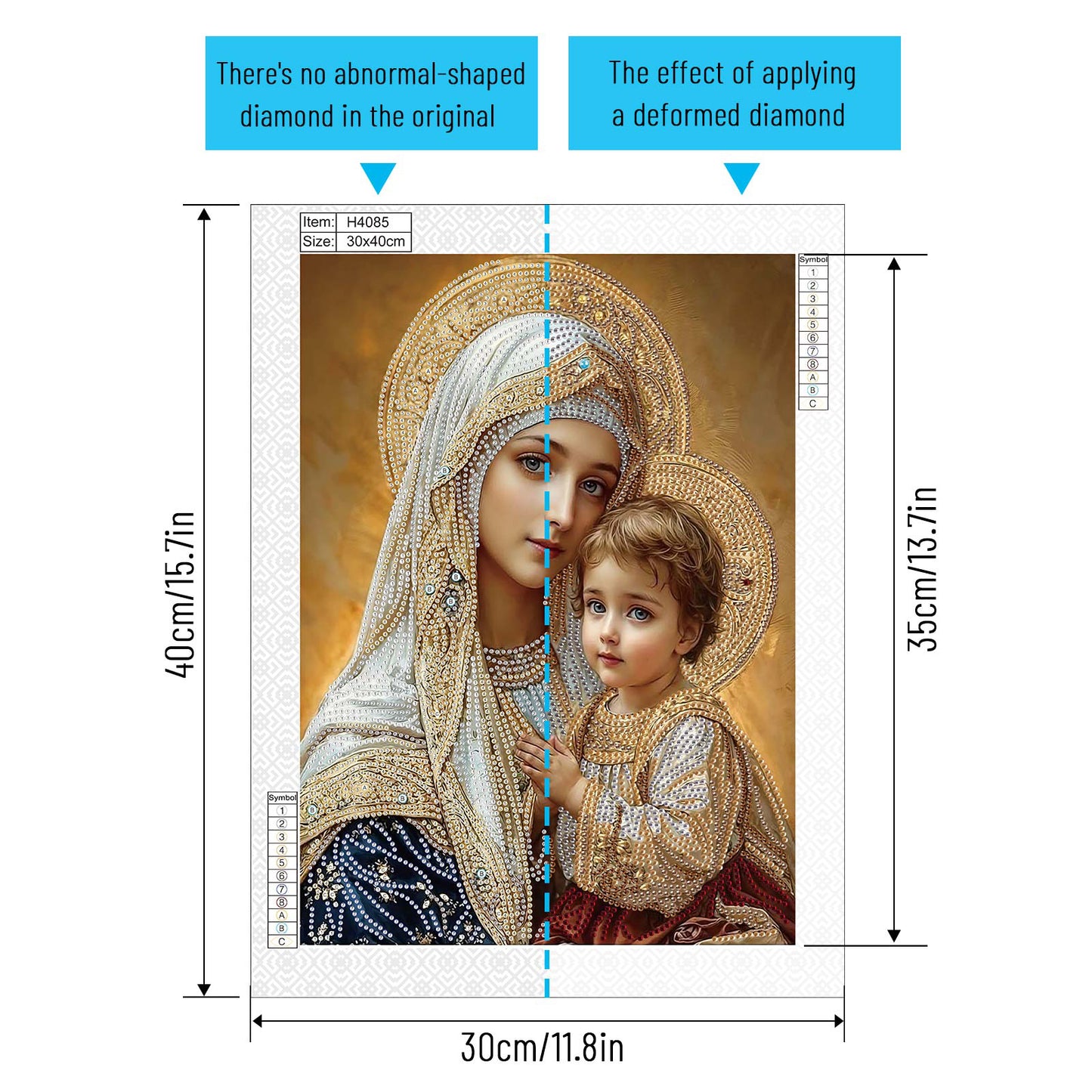 Religious Madonna - Special Shaped Drill Diamond Painting 30*40CM