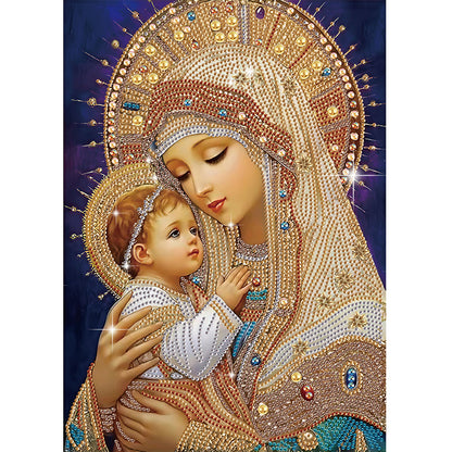 Religious Madonna - Special Shaped Drill Diamond Painting 30*40CM