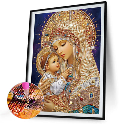 Religious Madonna - Special Shaped Drill Diamond Painting 30*40CM