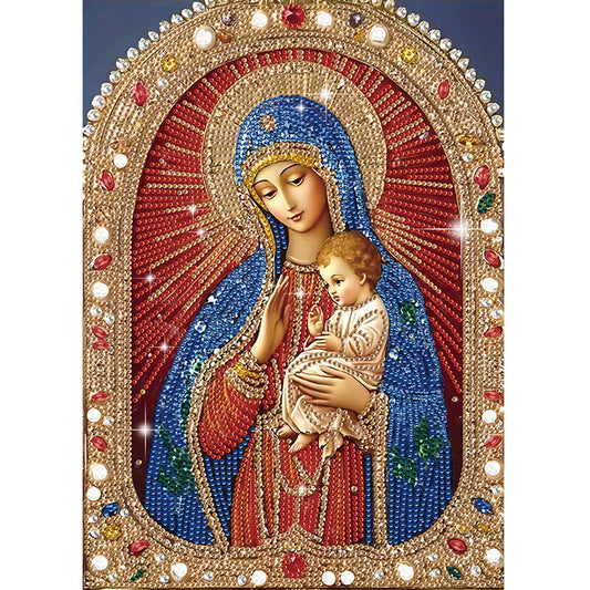 Religious Madonna - Special Shaped Drill Diamond Painting 30*40CM