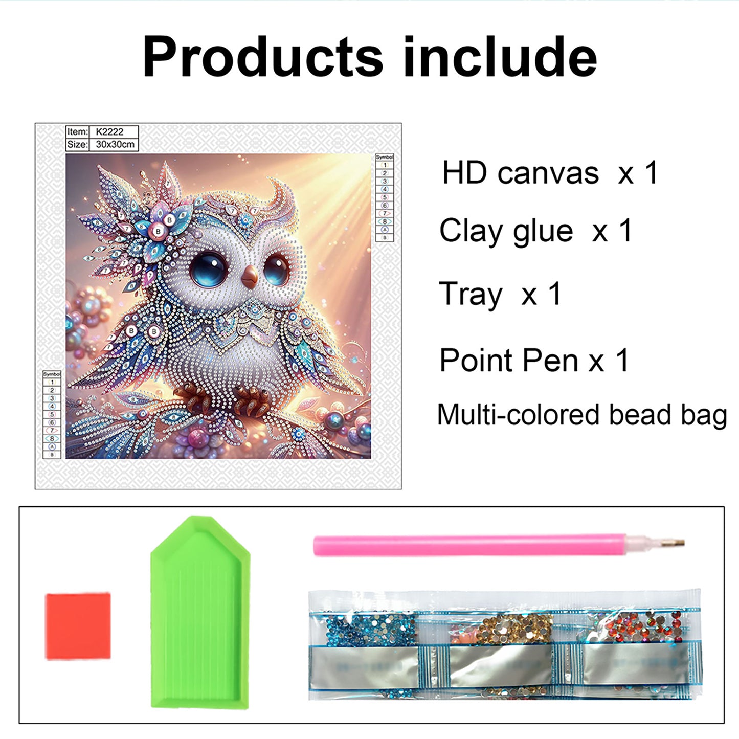 Owl - Special Shaped Drill Diamond Painting 30*30CM
