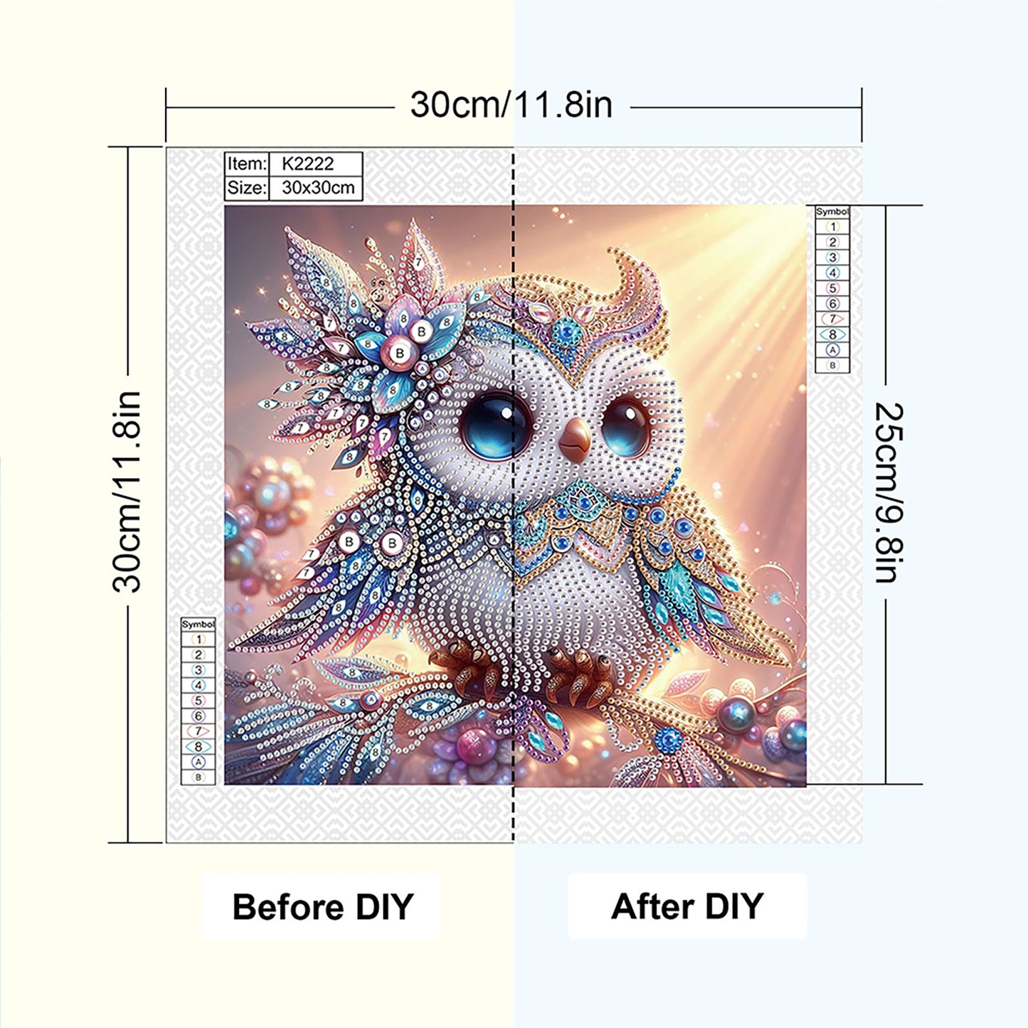 Owl - Special Shaped Drill Diamond Painting 30*30CM