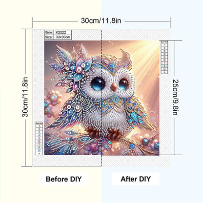 Owl - Special Shaped Drill Diamond Painting 30*30CM