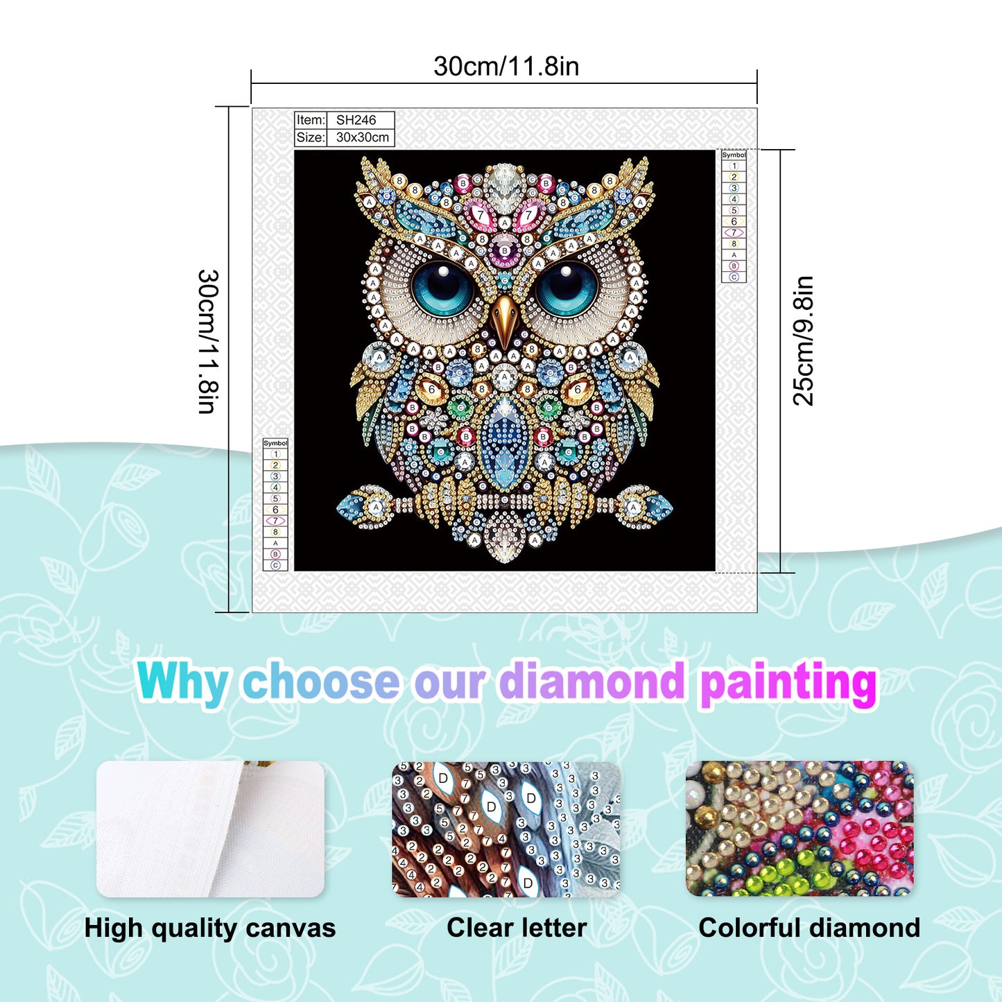 Owl - Special Shaped Drill Diamond Painting 30*30CM