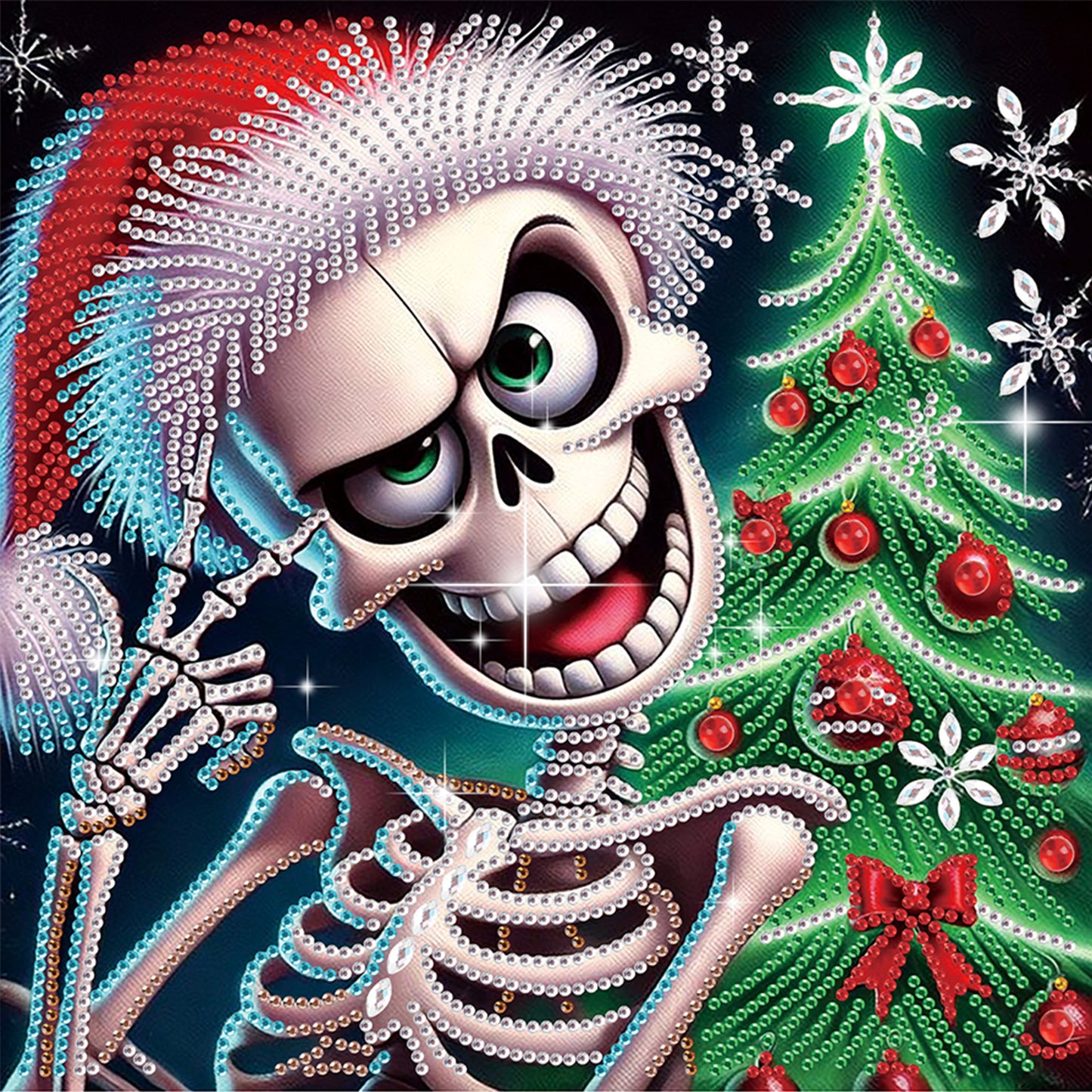 Christmas Skull - Special Shaped Drill Diamond Painting 30*30CM