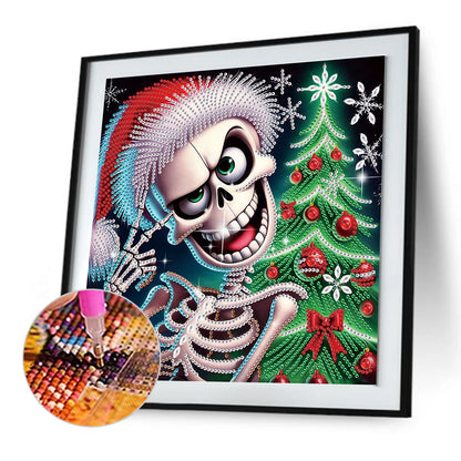 Christmas Skull - Special Shaped Drill Diamond Painting 30*30CM