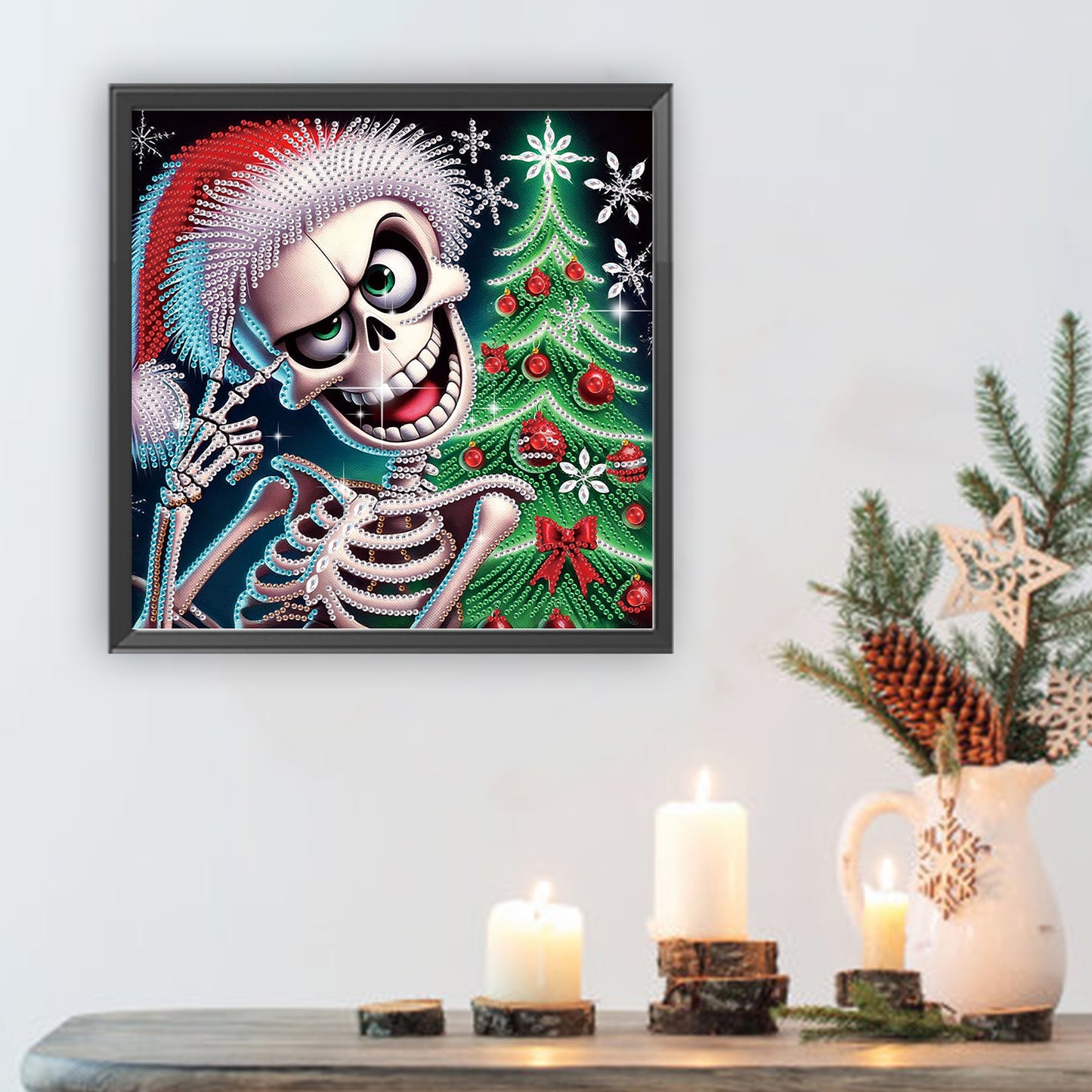 Christmas Skull - Special Shaped Drill Diamond Painting 30*30CM