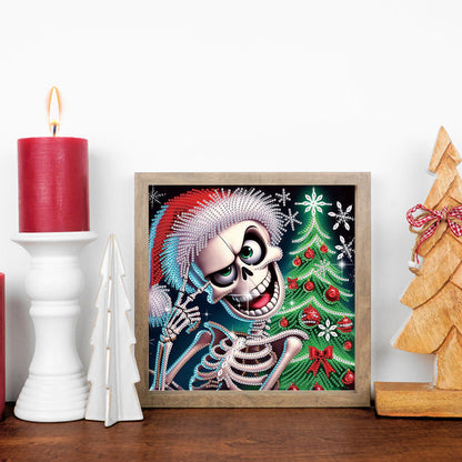 Christmas Skull - Special Shaped Drill Diamond Painting 30*30CM