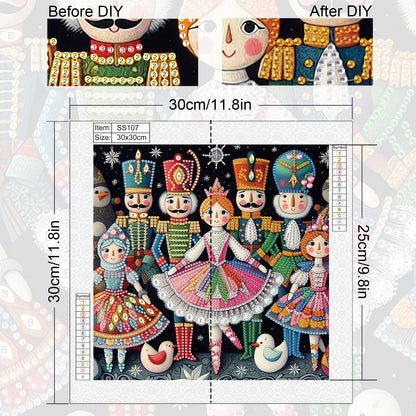 Christmas Nutcracker - Special Shaped Drill Diamond Painting 30*30CM