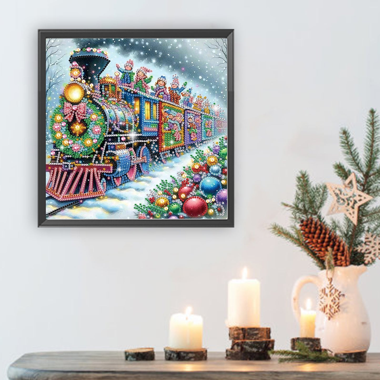 Christmas Train - Special Shaped Drill Diamond Painting 30*30CM