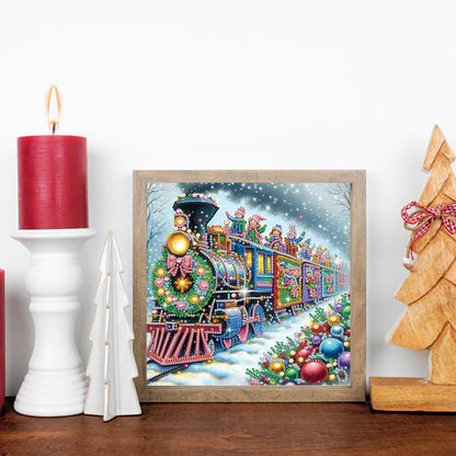 Christmas Train - Special Shaped Drill Diamond Painting 30*30CM