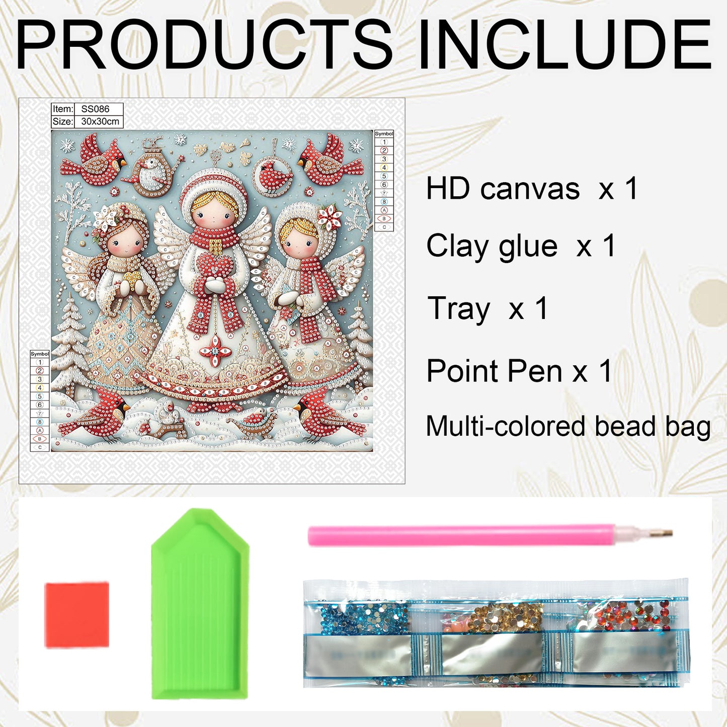 Christmas Angel - Special Shaped Drill Diamond Painting 30*30CM