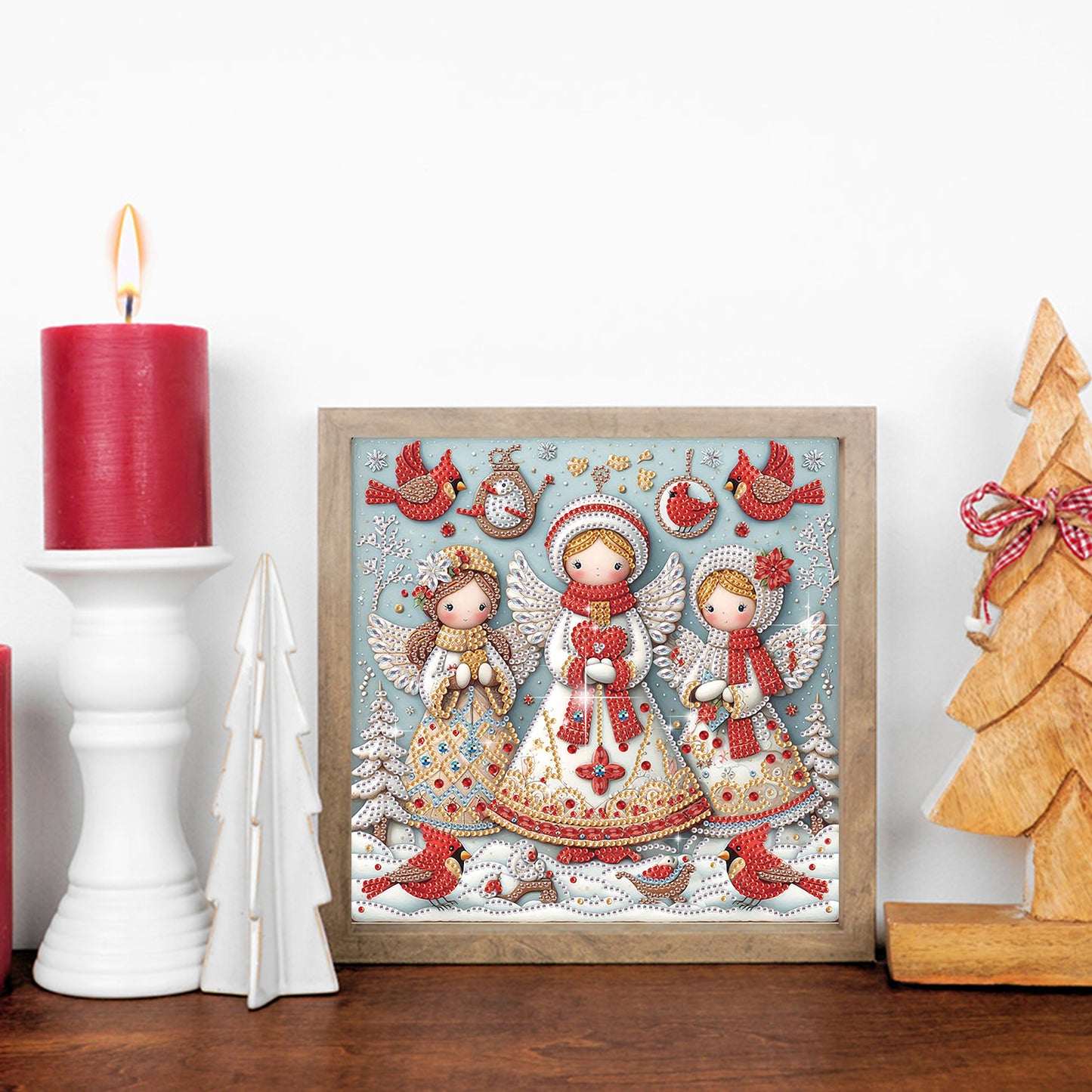 Christmas Angel - Special Shaped Drill Diamond Painting 30*30CM