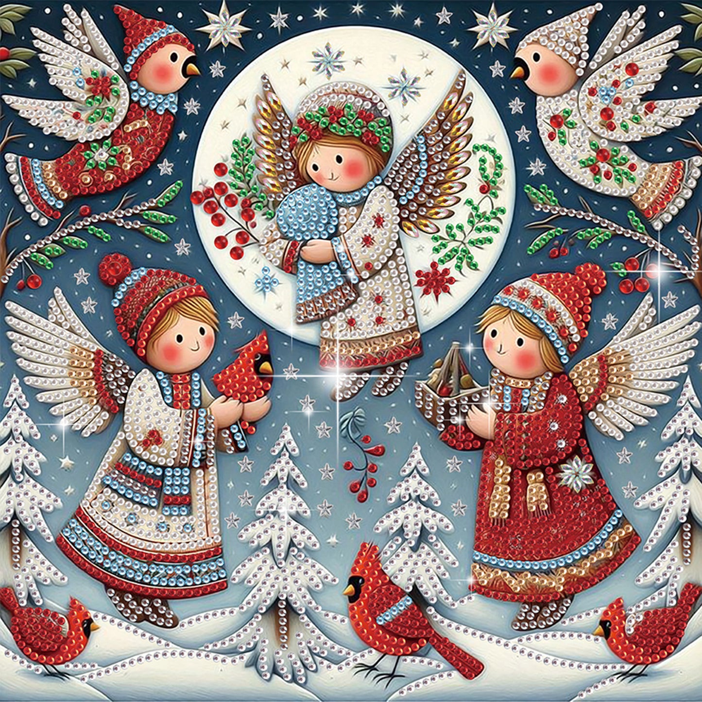 Christmas Angel - Special Shaped Drill Diamond Painting 30*30CM