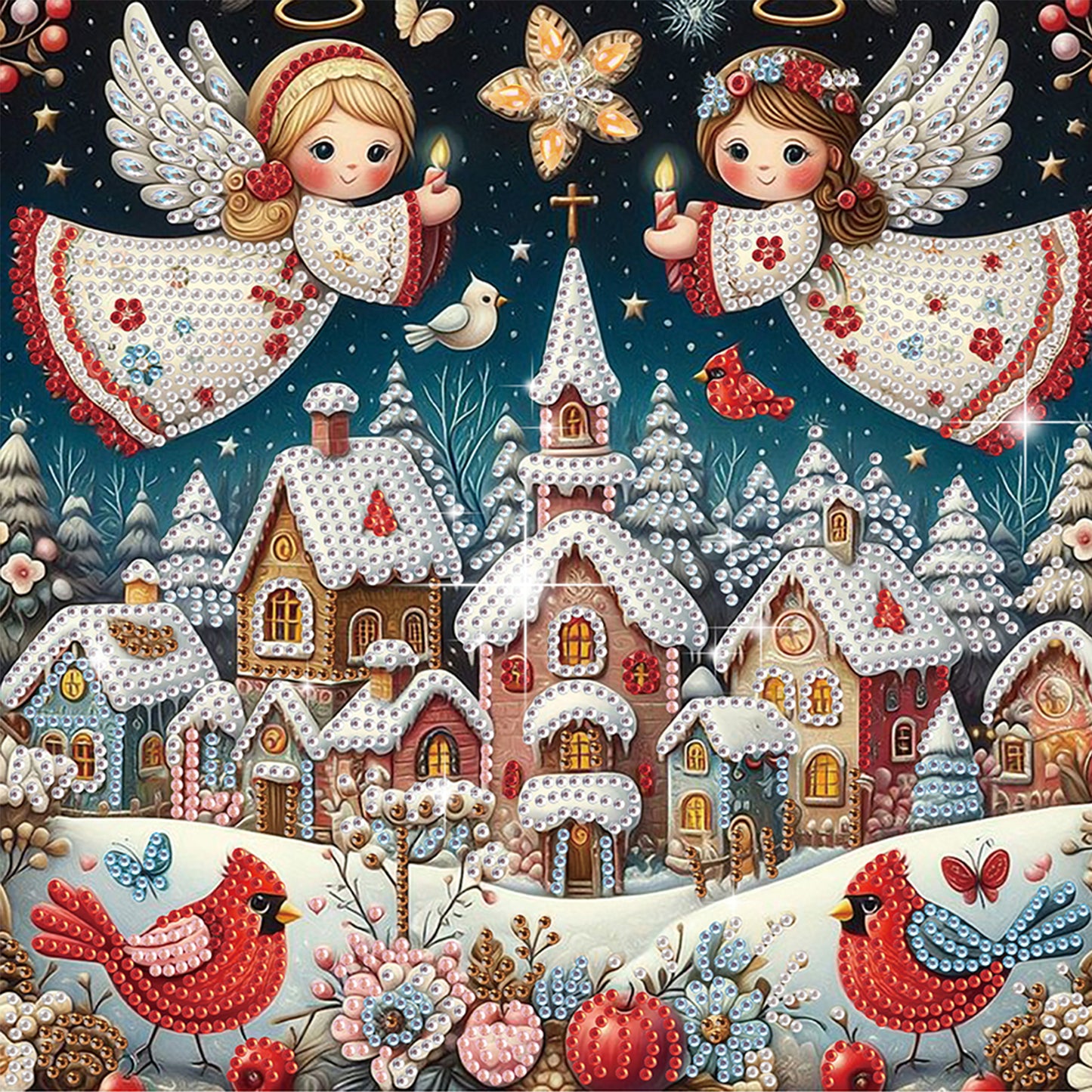 Christmas Angel - Special Shaped Drill Diamond Painting 30*30CM