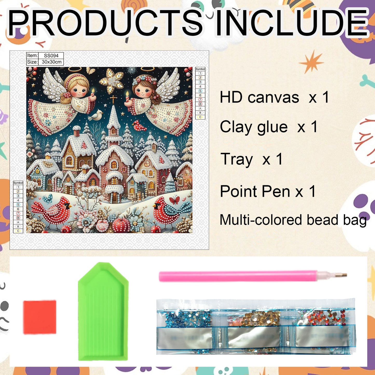 Christmas Angel - Special Shaped Drill Diamond Painting 30*30CM