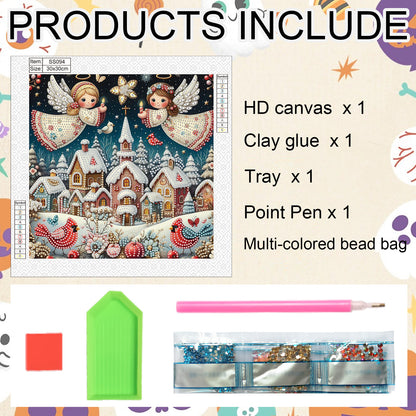 Christmas Angel - Special Shaped Drill Diamond Painting 30*30CM