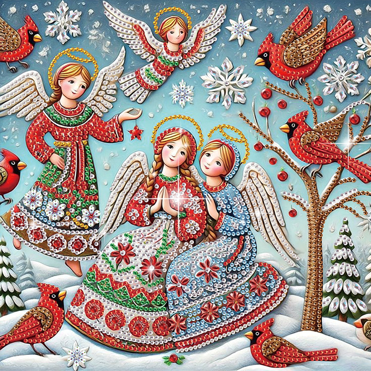Christmas Angel - Special Shaped Drill Diamond Painting 30*30CM