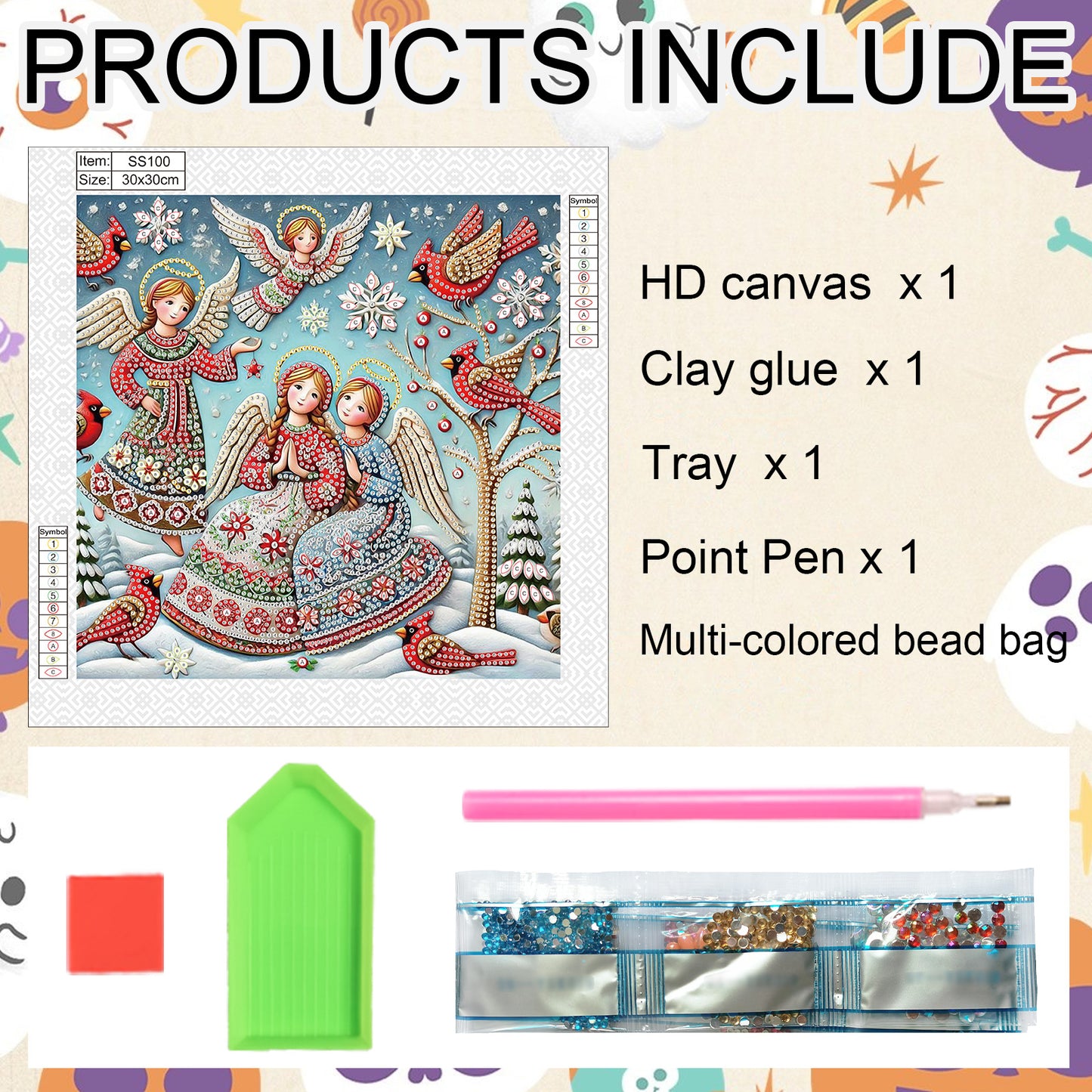 Christmas Angel - Special Shaped Drill Diamond Painting 30*30CM